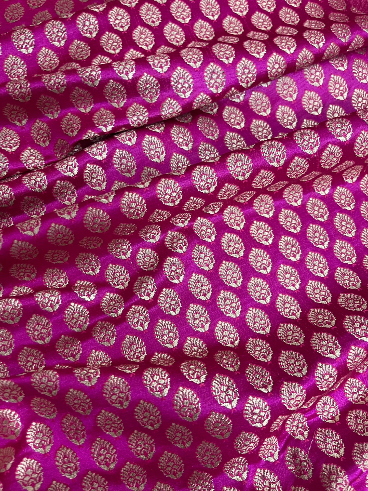Banarasi Brocade fabric, Pink Gold Jacquard fabric, Floral brocade, Historical fabric, Designer fabric, Renaissance fabric, Gothic fabric - NFAF691