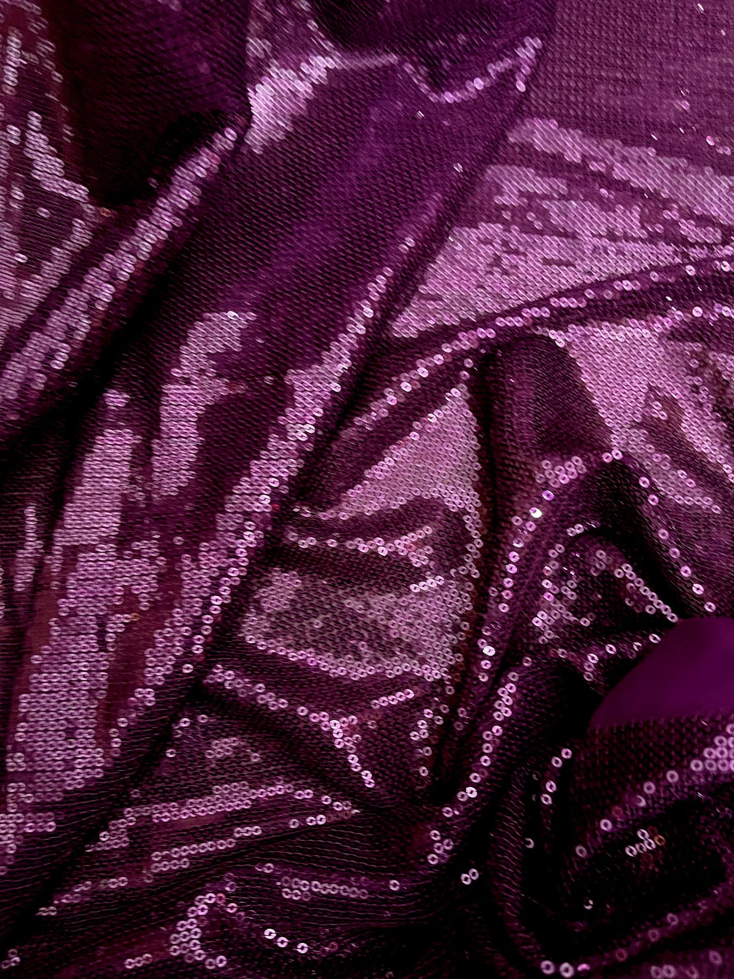 Purple embroidered fabric, Georgette sequin fabric, Haute couture, Couture fashion, Fabric store, Royal fabric, Wedding dress, Bridesmaid dress - SQAF07
