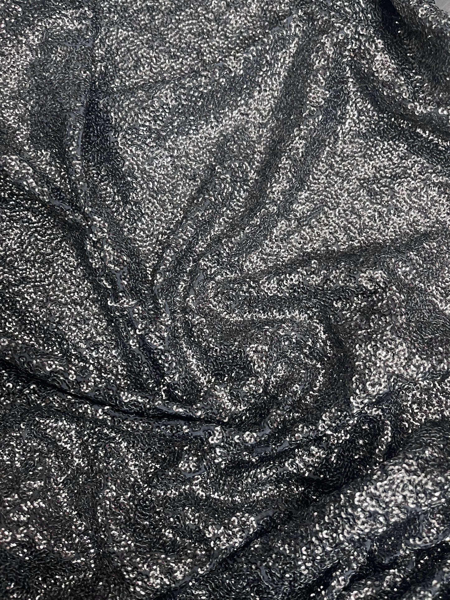 Grey embroidered fabric, Georgette sequin fabric, Haute couture, Couture fashion, Fabric store, Royal fabric, Wedding dress, Bridesmaid dress - SQAF17