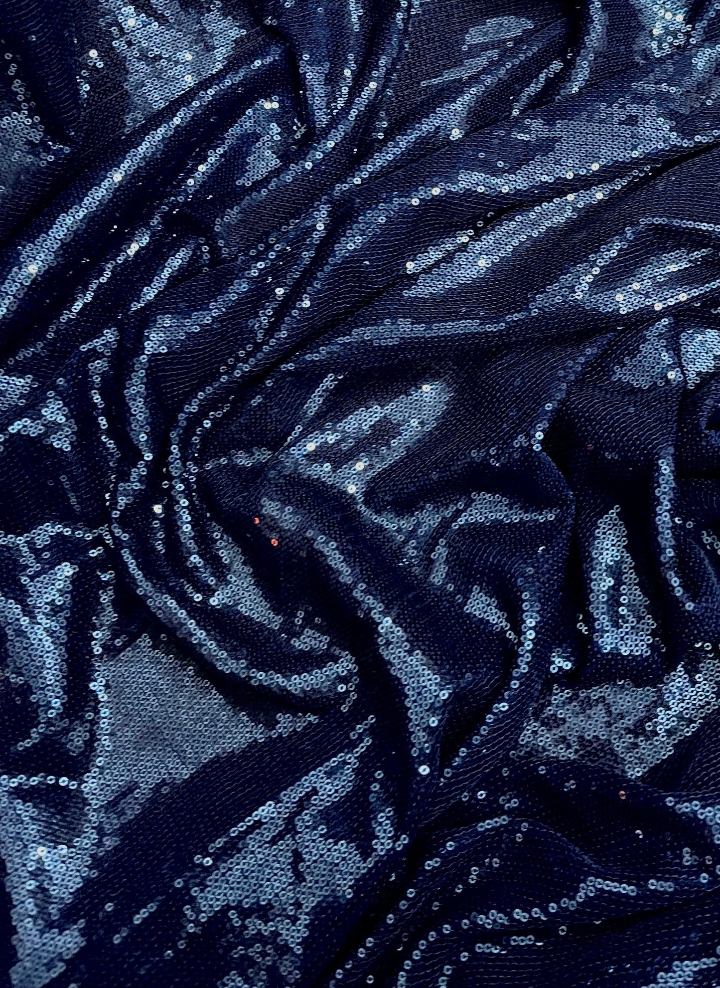 Blue embroidered fabric, Sequin Georgette Fabric, Evening dress, Bridesmaid dress, Wedding inspiration, Fabric store, Handmade SQAF08