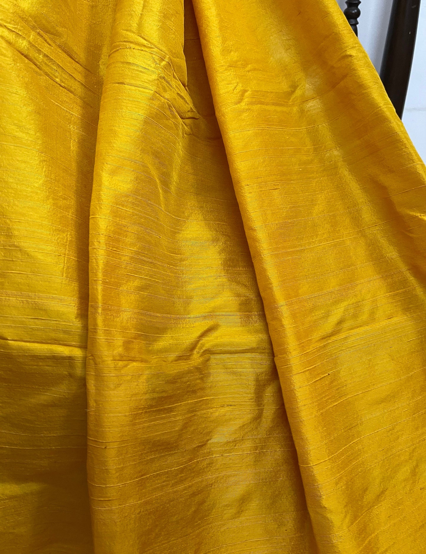 Yellow shantung raw silk fabric, Handloom dupioni silk fabric, Wedding dress, Indian fabric, Khadi silk fabric, Luxury fabric, royal fabric - RSAF01