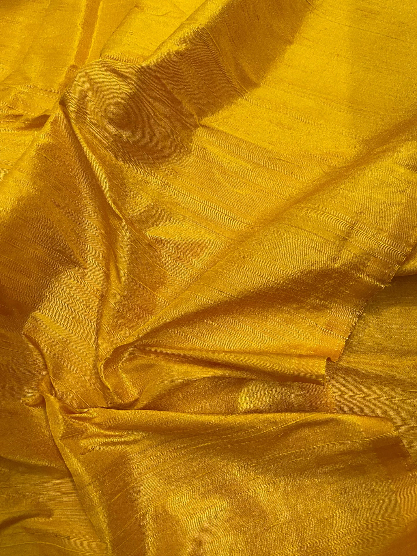 Yellow shantung raw silk fabric, Handloom dupioni silk fabric, Wedding dress, Indian fabric, Khadi silk fabric, Luxury fabric, royal fabric - RSAF01