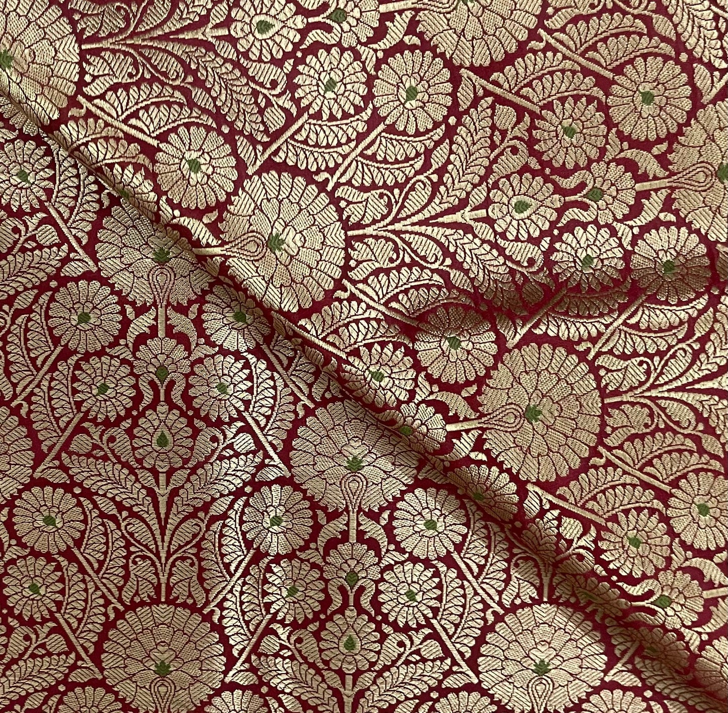 Red Gold Damask jacquard brocade Wedding fabric Rayon Silk Brocade Gothic fabric Theatre costume Vintage Brocade Fabric By The Yard