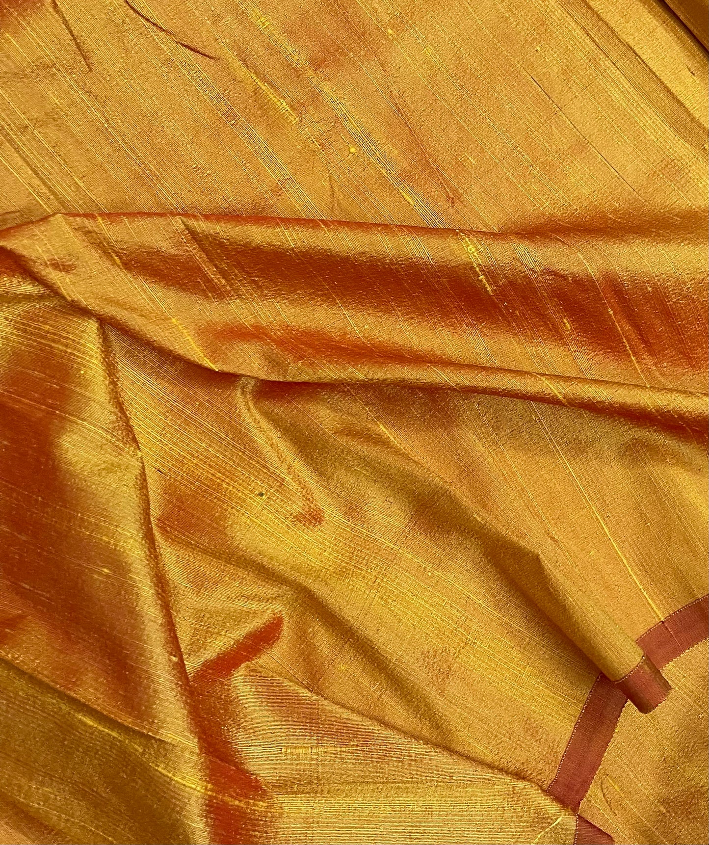 Mustard Yellow shantung raw silk fabric, Handloom dupioni silk fabric, Wedding dress, Khadi silk fabric, Luxury fabric, royal fabric, Silk dress - RSAF18