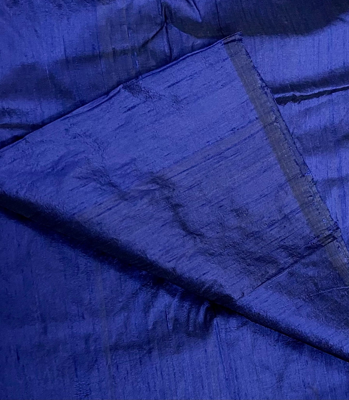 Blue shantung raw silk fabric, Handloom dupioni silk fabric, Wedding dress, Khadi silk fabric, Luxury fabric, royal fabric, Indian fabric - RSAF19