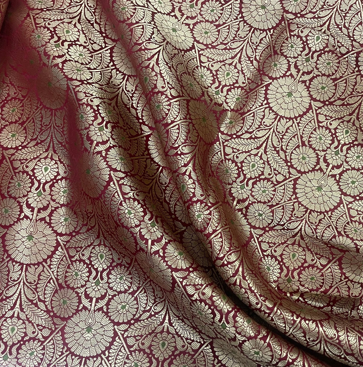 Red Gold Damask jacquard brocade Wedding fabric Rayon Silk Brocade Gothic fabric Theatre costume Vintage Brocade Fabric By The Yard