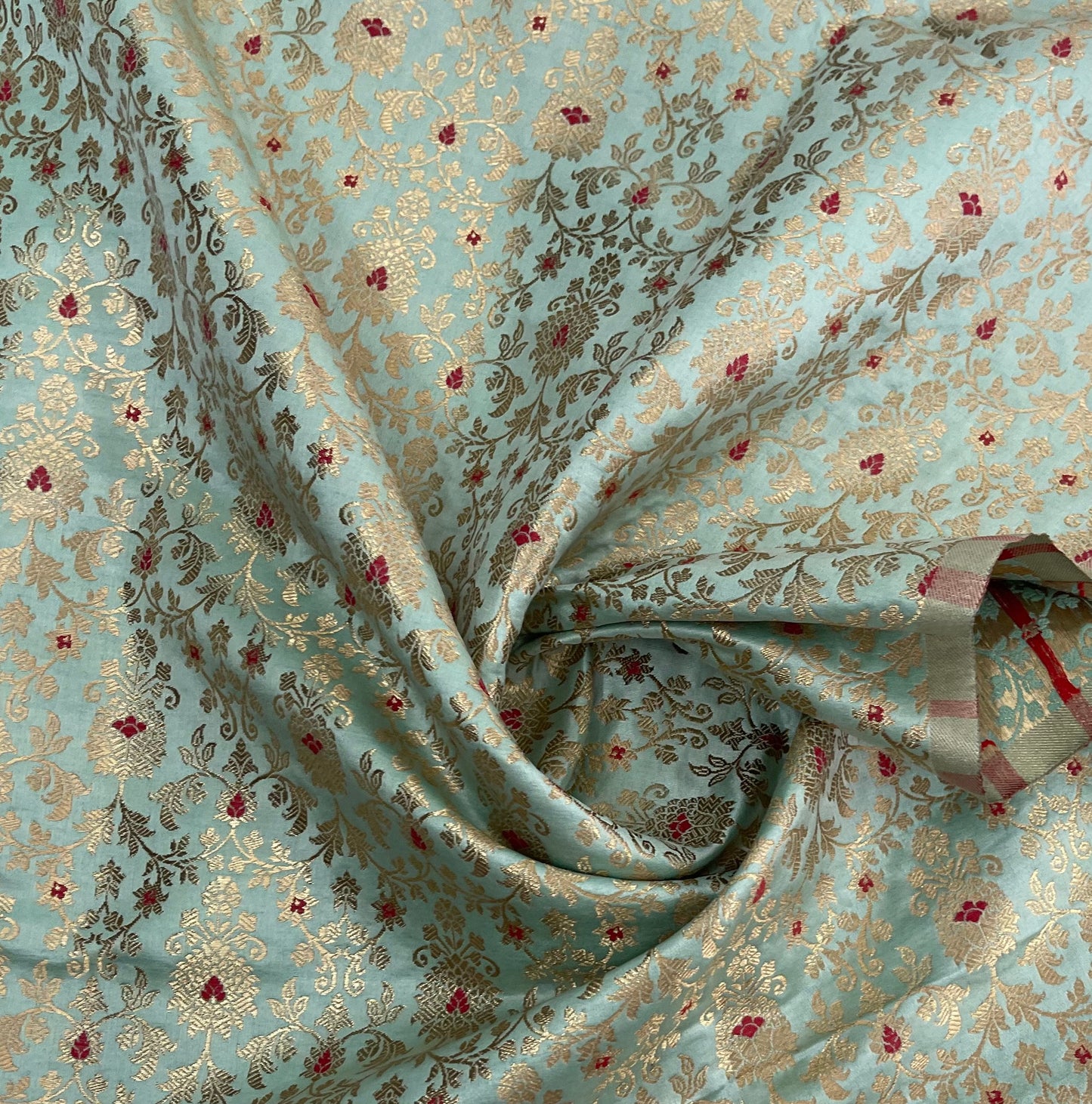 Brocade fabric Jacquard Damask fabric Sage Green Brocade Wedding Bridal Silk Dress Fabric Upholstery Brocade fabric by the yard - NFAF702