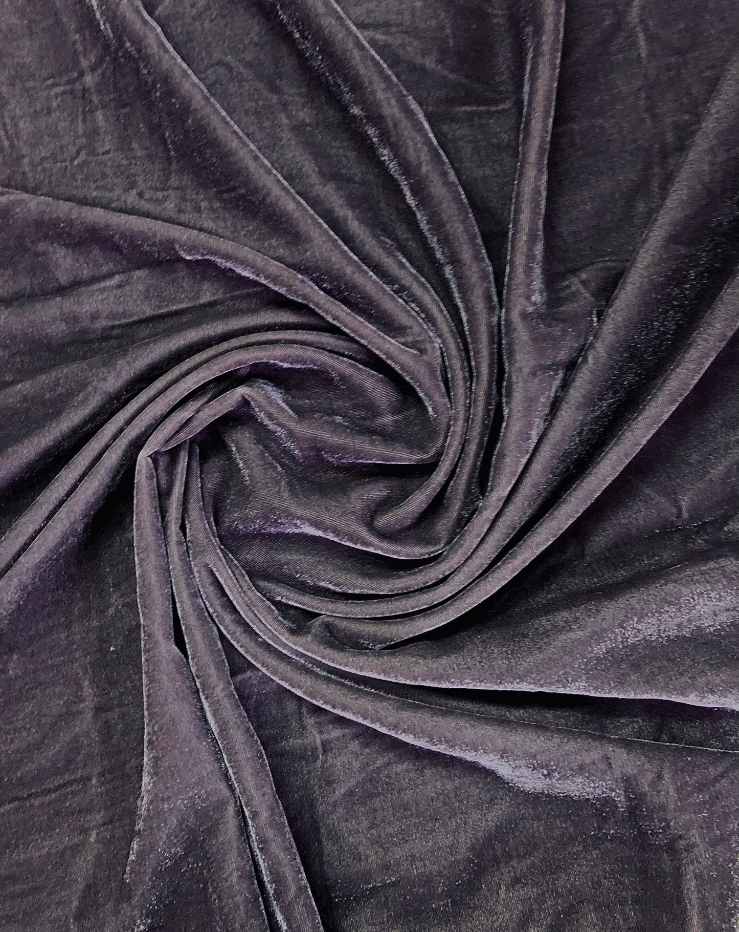 Micro Velvet non stretch Fabric in Purplish Grey color, Multiple lengths will come in the continuous piece - MCVF20