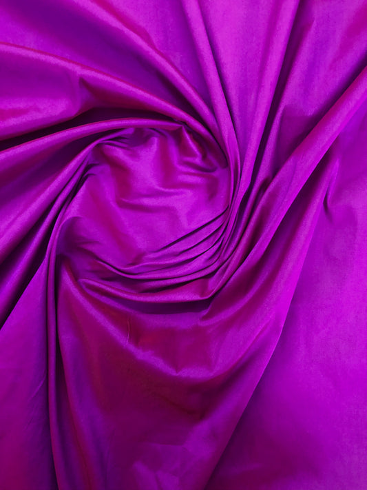 Purple Taffeta Fabric, Dress, Costume Apparel Fabric, Indian Poly Silk Fabric, Multiple yardage will come in a continuous length - TSF841