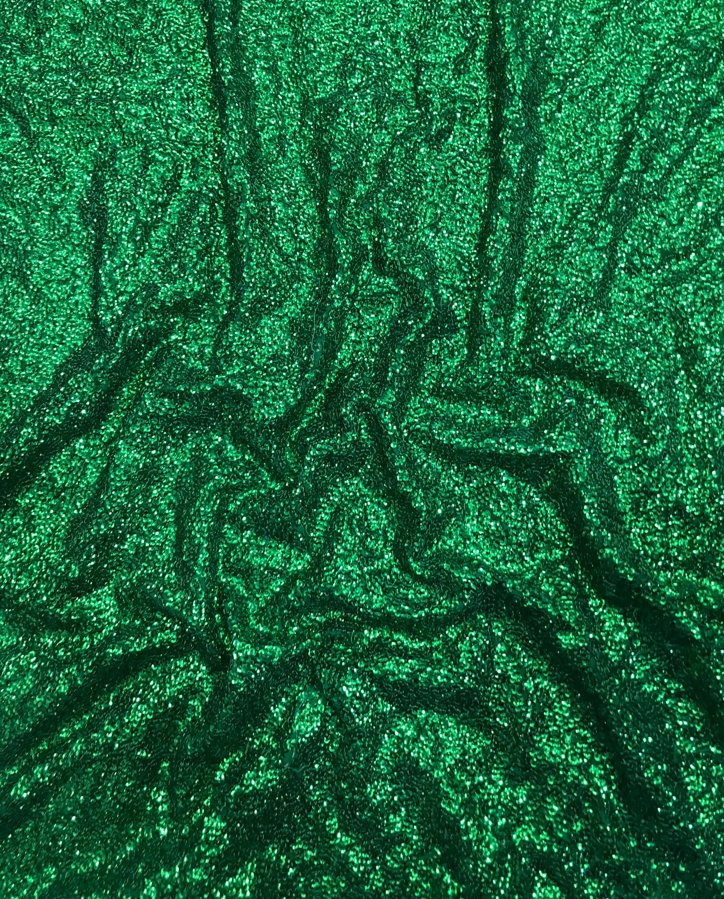 Embroidered Sequin Georgette Fabric in Green color, Multiple lengths will come in the continuous piece - SQAF16