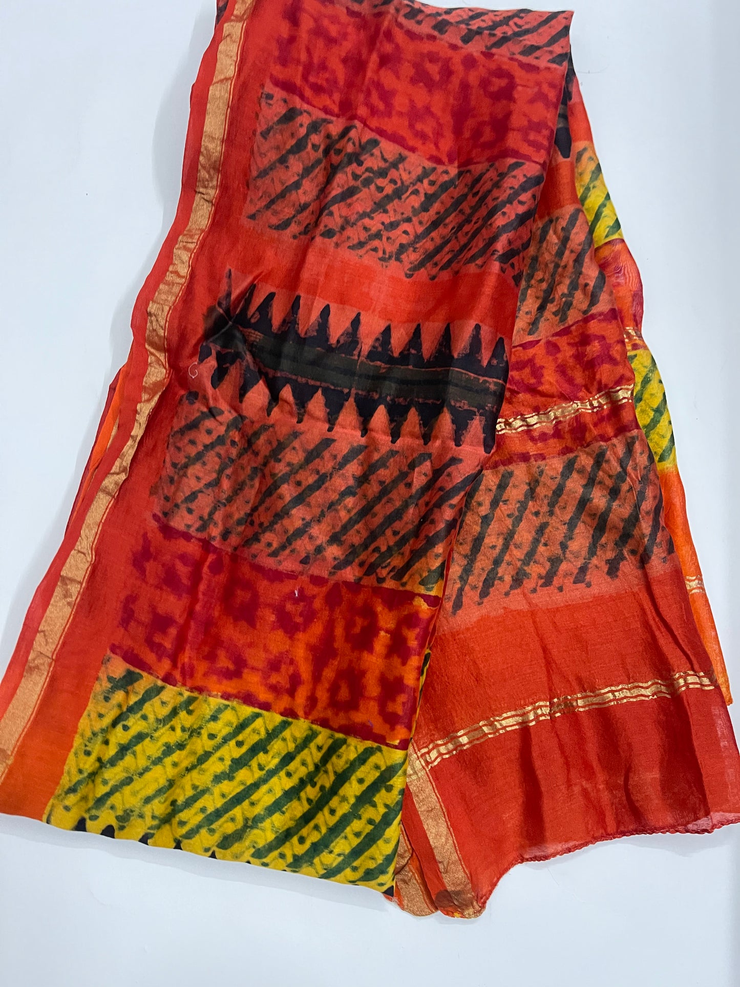 Handloom Scarf/dupatta,Cotton Silk Dupatta, block print Stole, Handmade Dupatta/Shawl, Indian Rajasthani Print DP77