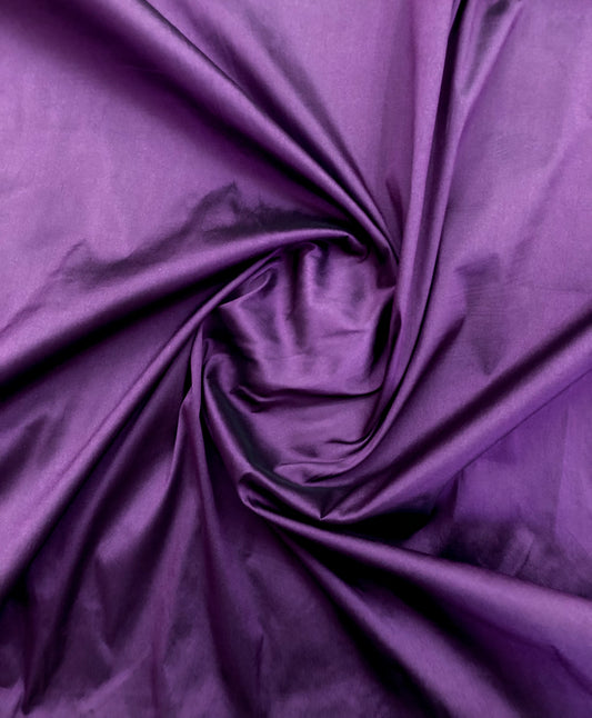 Purple Taffeta Fabric, Dress, Costume Prom Fabric, Indian Poly Silk Fabric, Multiple lengths will come in the continuous piece - TSF13