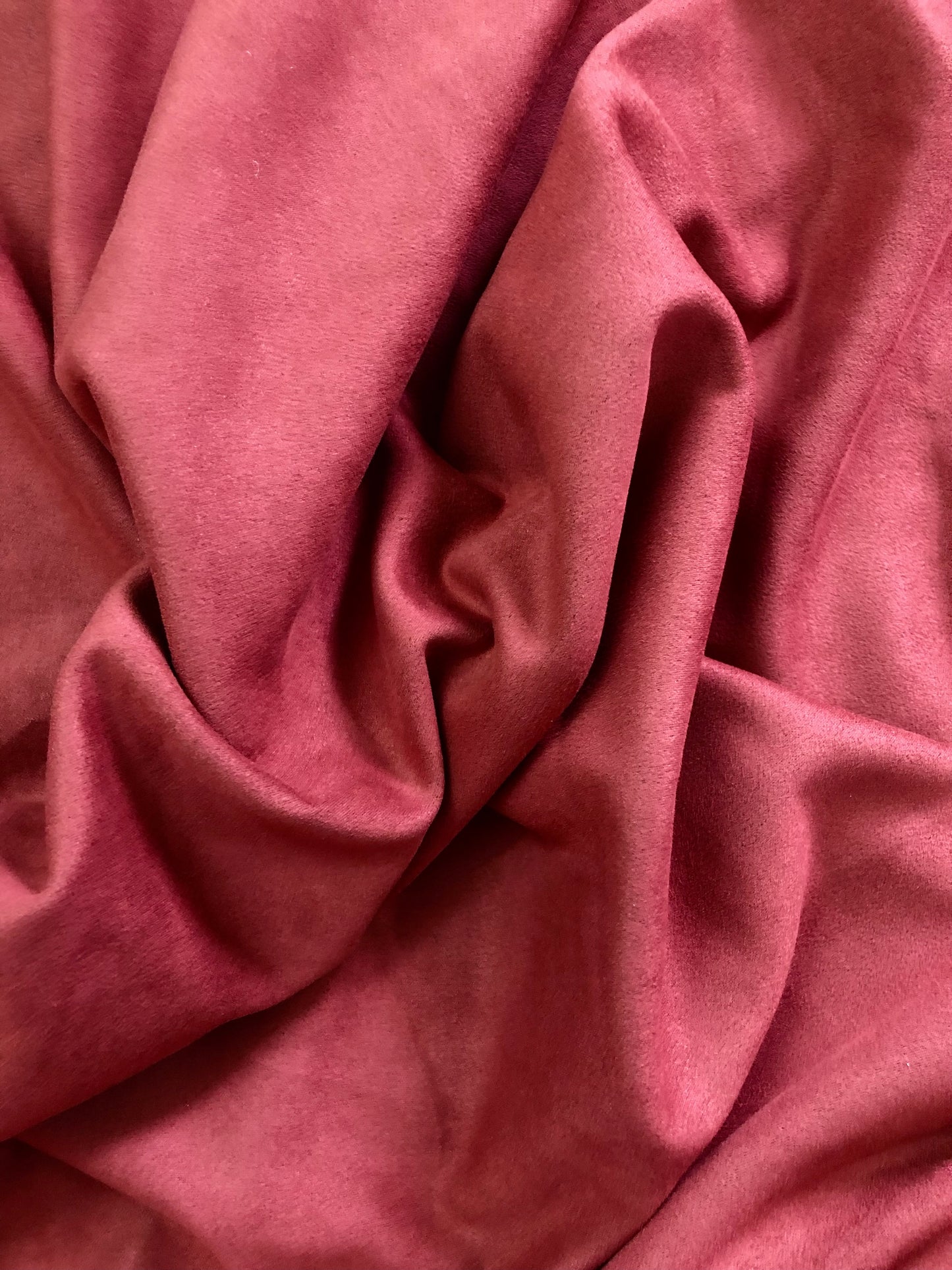 Rayon Suede Stretch Velvet fabric in Red Color, Multiple lengths will come in the continuous piece - VLTF02