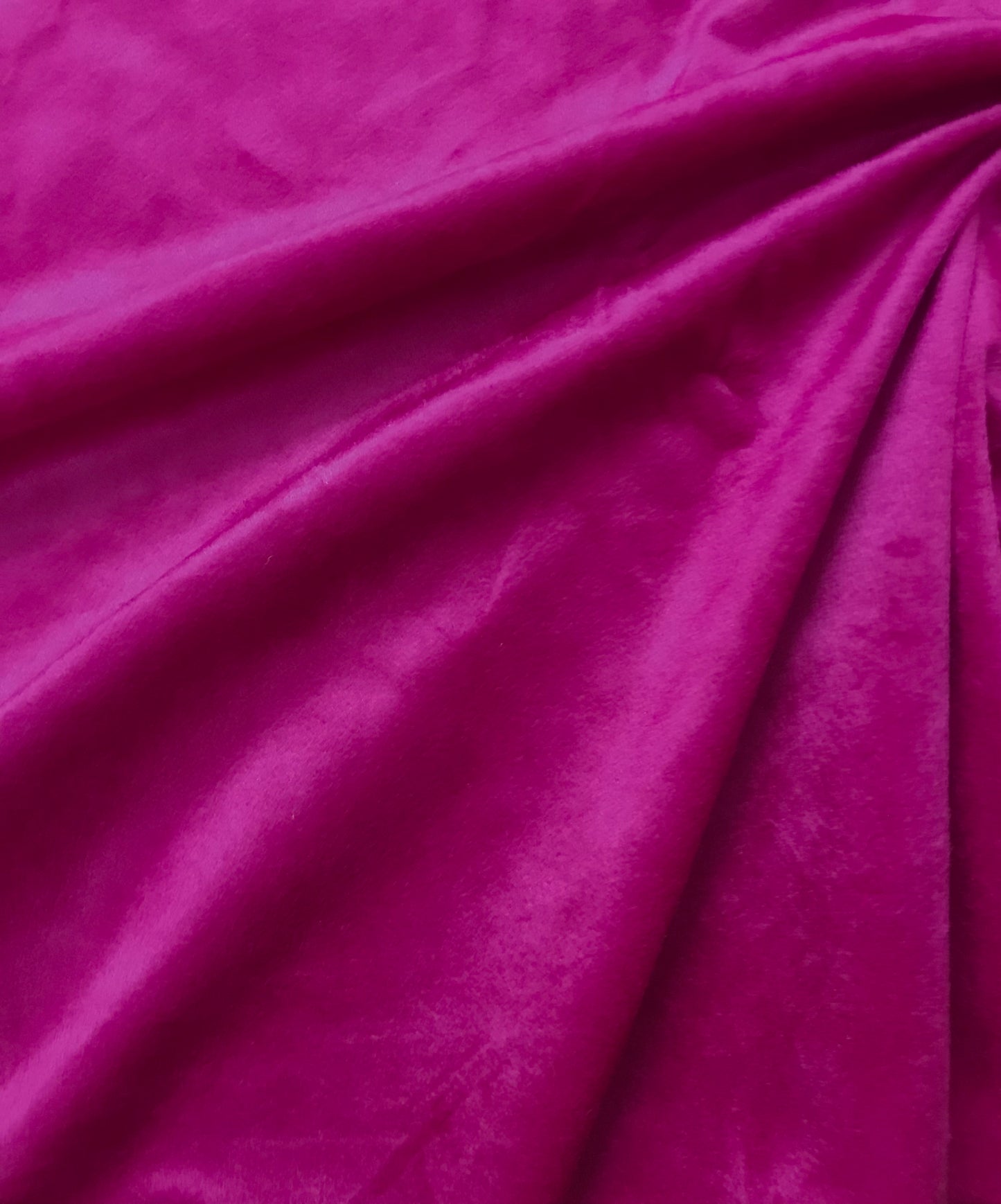 Micro Velvet non stretch Fabric in Purplish Hot Pink color, Multiple lengths will come in the continuous piece - MCVF01