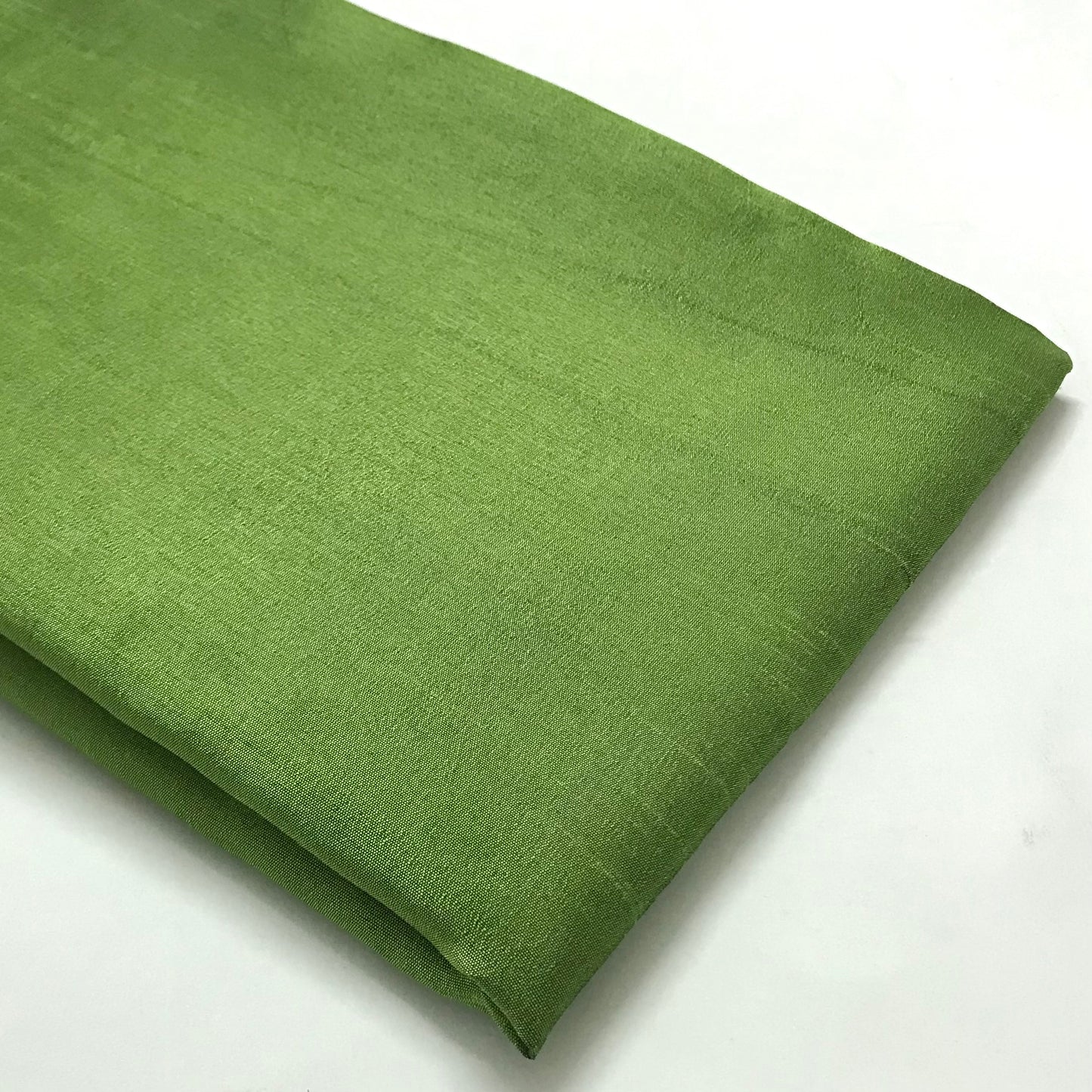 Green Poly Raw Silk Faux Dupion 100% Polyester Upholstery Fabric Bridal Craft Dress Quilting Material TSF21