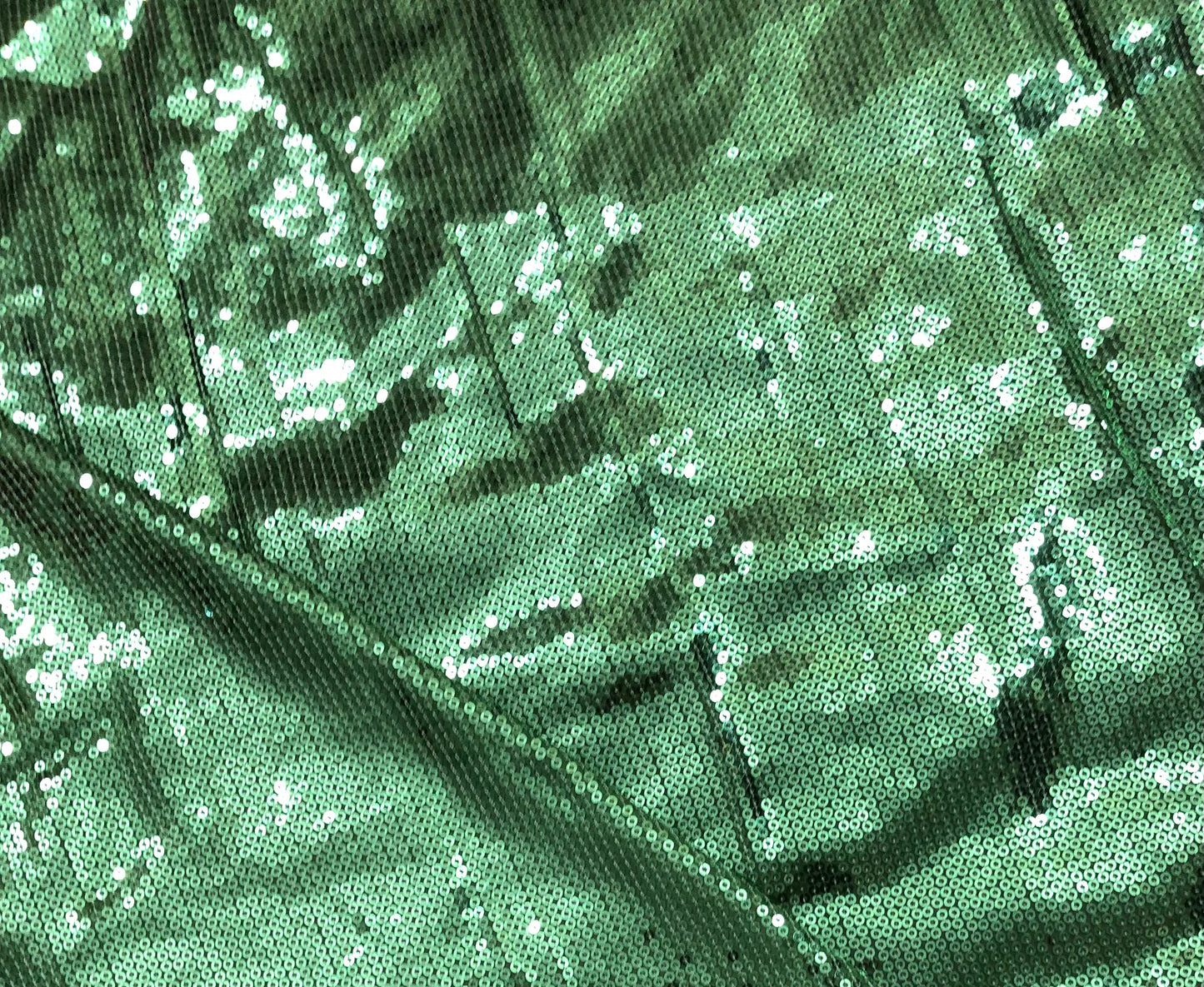 Sage Green Sequin Georgette Fabric,  Sequin Embroidery Fabric, Multiple lengths will come in the continuous piece - SQAF823