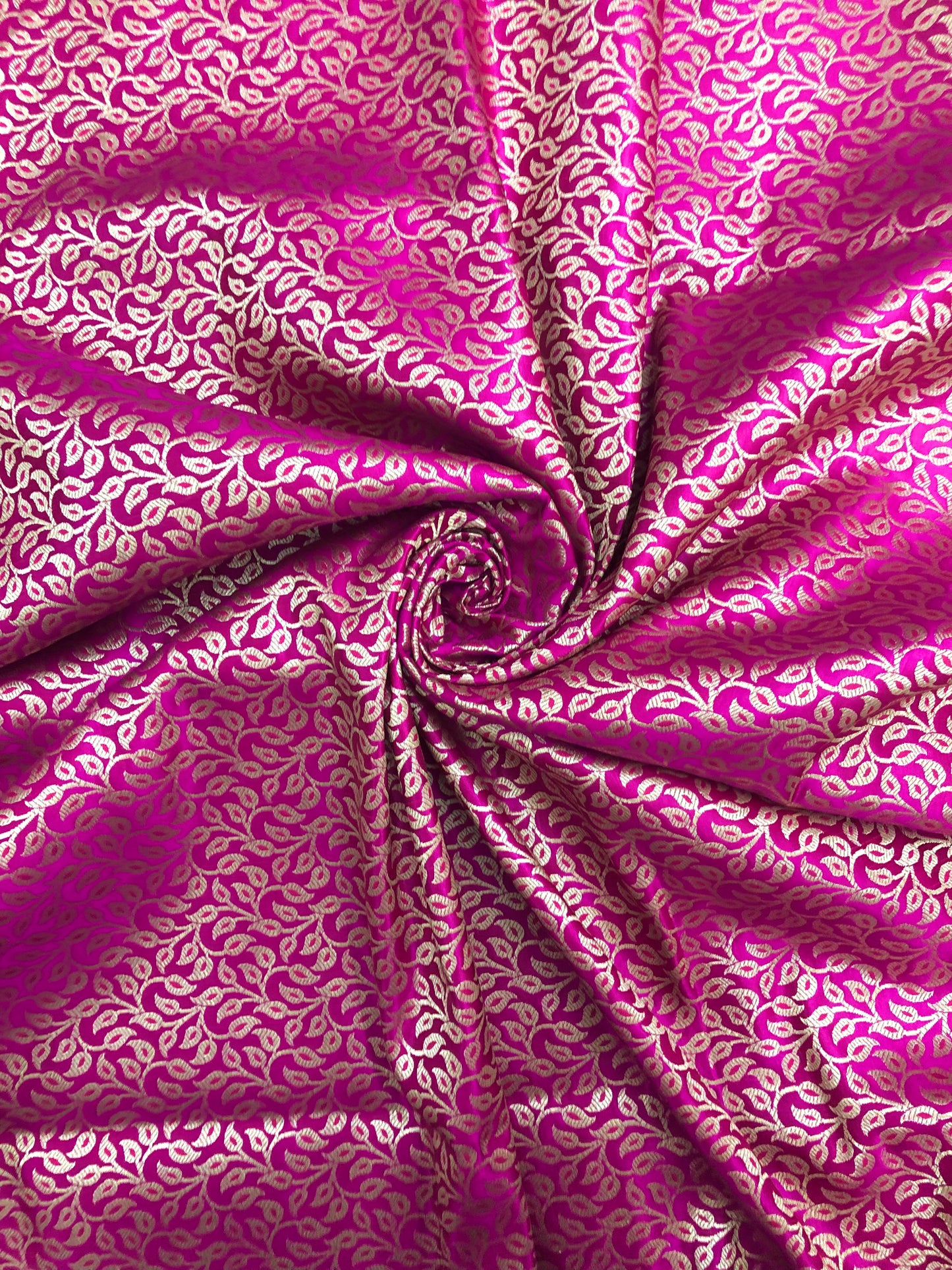 Indian Banarasi Brocade Pink and Gold color, Multiple lengths will come in the continuous piece - NF634