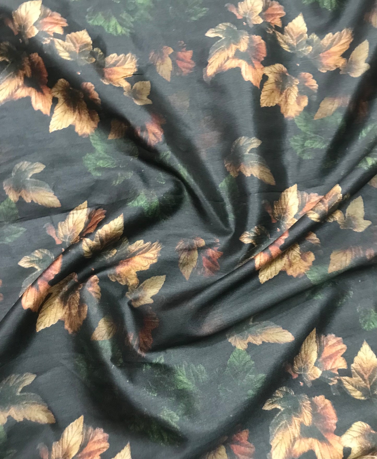 Black Viscose Tussar Silk fabric, Dress Apparel Fabric, Indian Wedding Fabric, Multiple lengths will come in the continuous piece - NF812