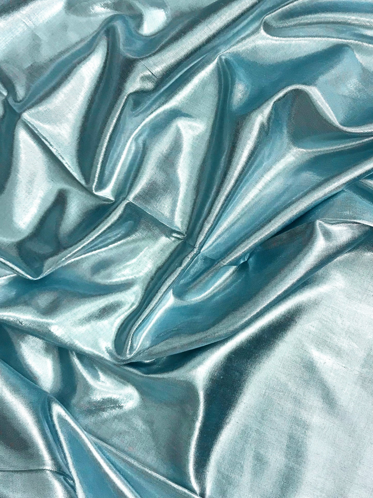 Silver Ice Blue Taffeta Fabric, Dress, Apparel Fabric, Poly Silk fabric ,Multiple lengths will come in the continuous piece - TSF1067