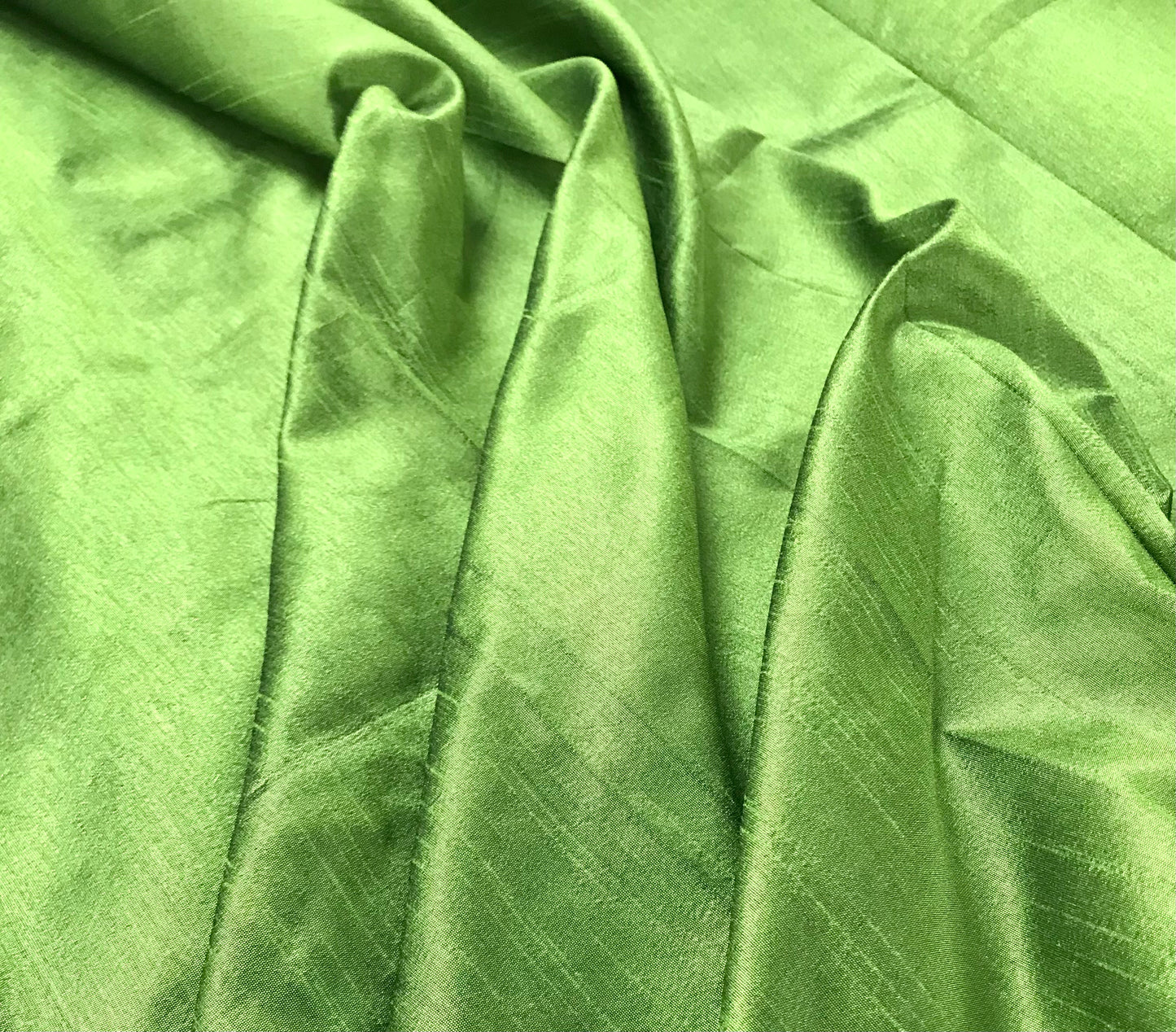 Green Poly Raw Silk Faux Dupion 100% Polyester Upholstery Fabric Bridal Craft Dress Quilting Material TSF21