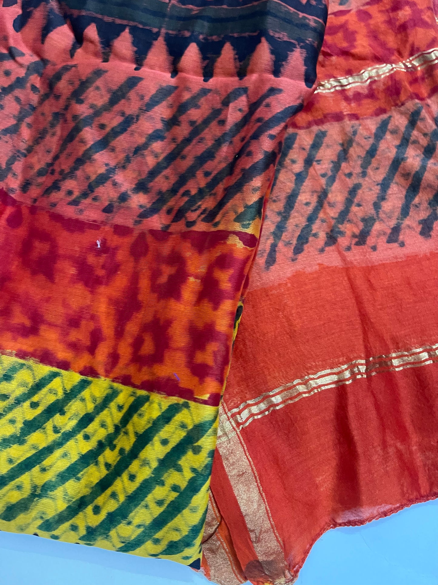 Handloom Scarf/dupatta,Cotton Silk Dupatta, block print Stole, Handmade Dupatta/Shawl, Indian Rajasthani Print DP77