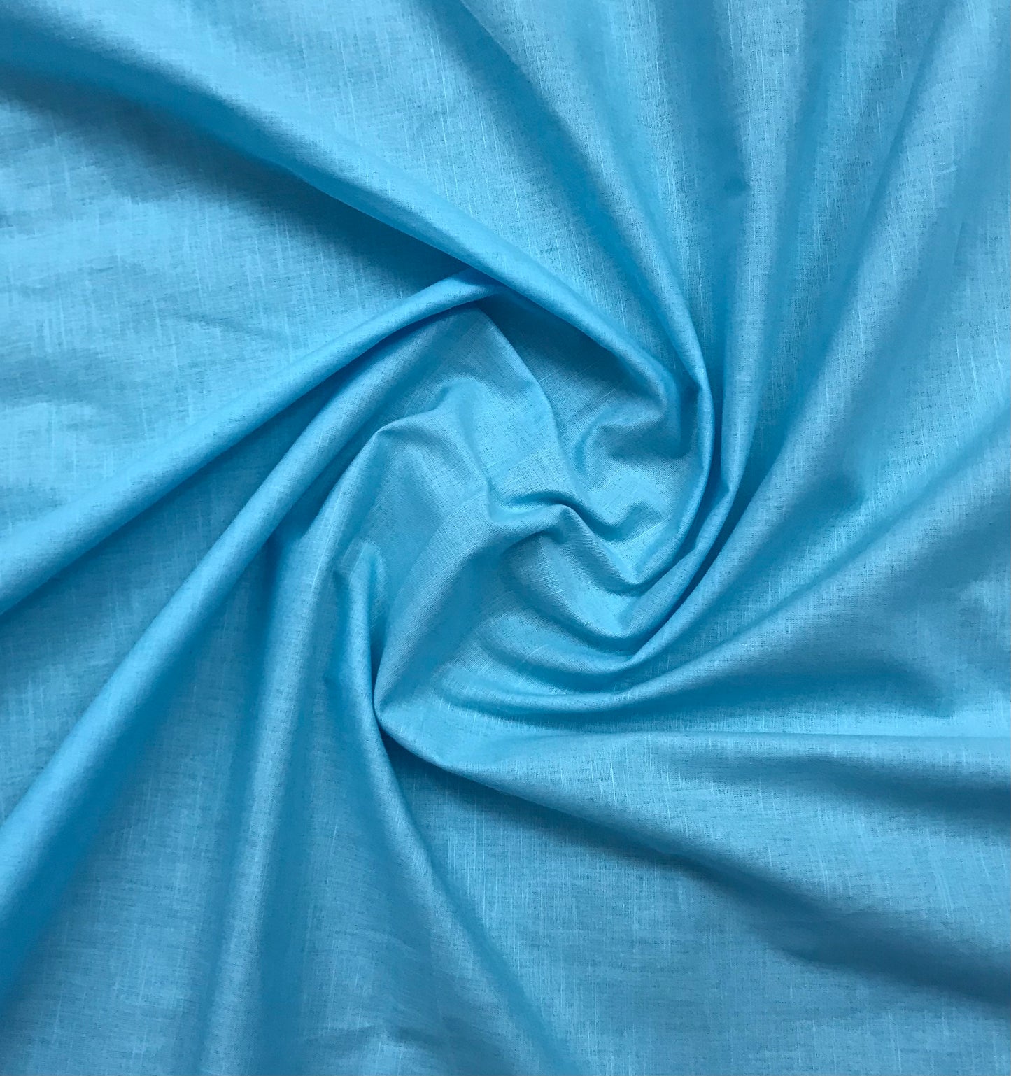 Pure Cotton fabric in Aqua Color, Multiple lengths will come in the continuous piece - COTF20