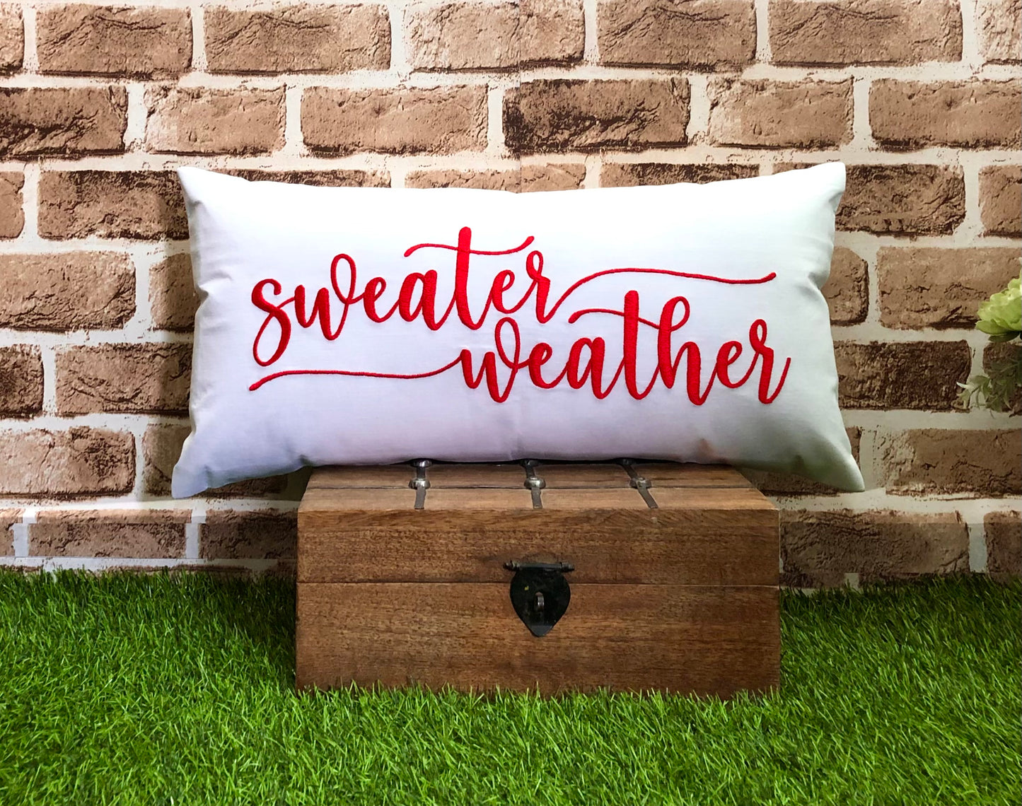 Sweater Weather Pillow, Christmas Decor, Christmas Gifts, Winter Decor, Cottage decor, Farmhouse pillow, Home decor, Holiday decor