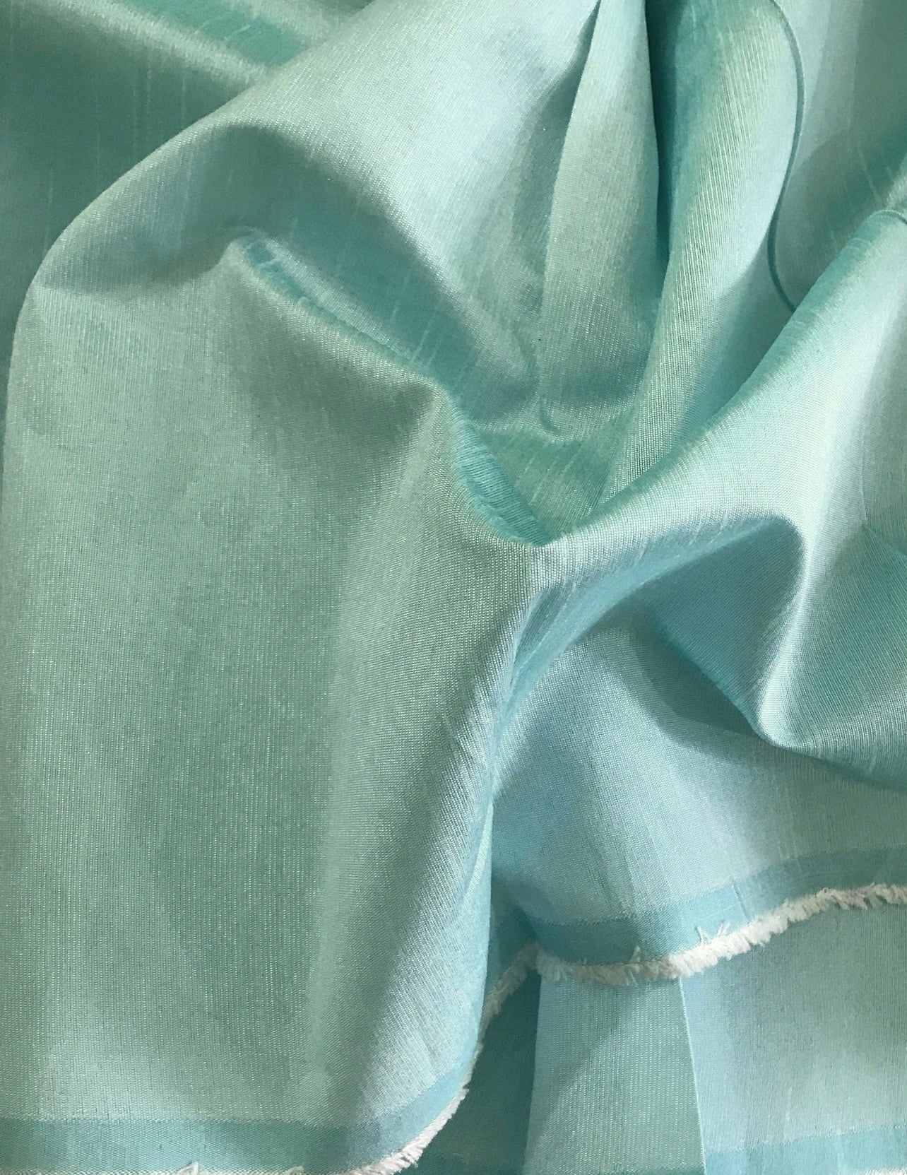 Sea Green Poly Raw Silk Faux Dupion 100% Polyester Upholstery Fabric Bridal Craft Dress Quilting Material TSF43