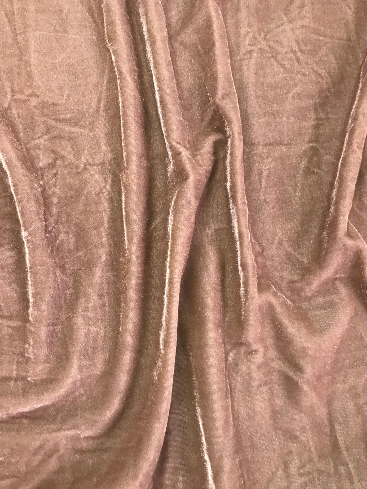 Micro Velvet non stretch Fabric in Brown color, Multiple lengths will come in the continuous piece - MCVF26