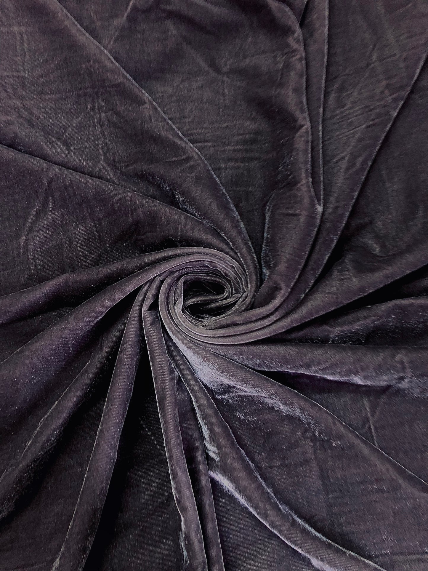 Micro Velvet non stretch Fabric in Purplish Grey color, Multiple lengths will come in the continuous piece - MCVF20