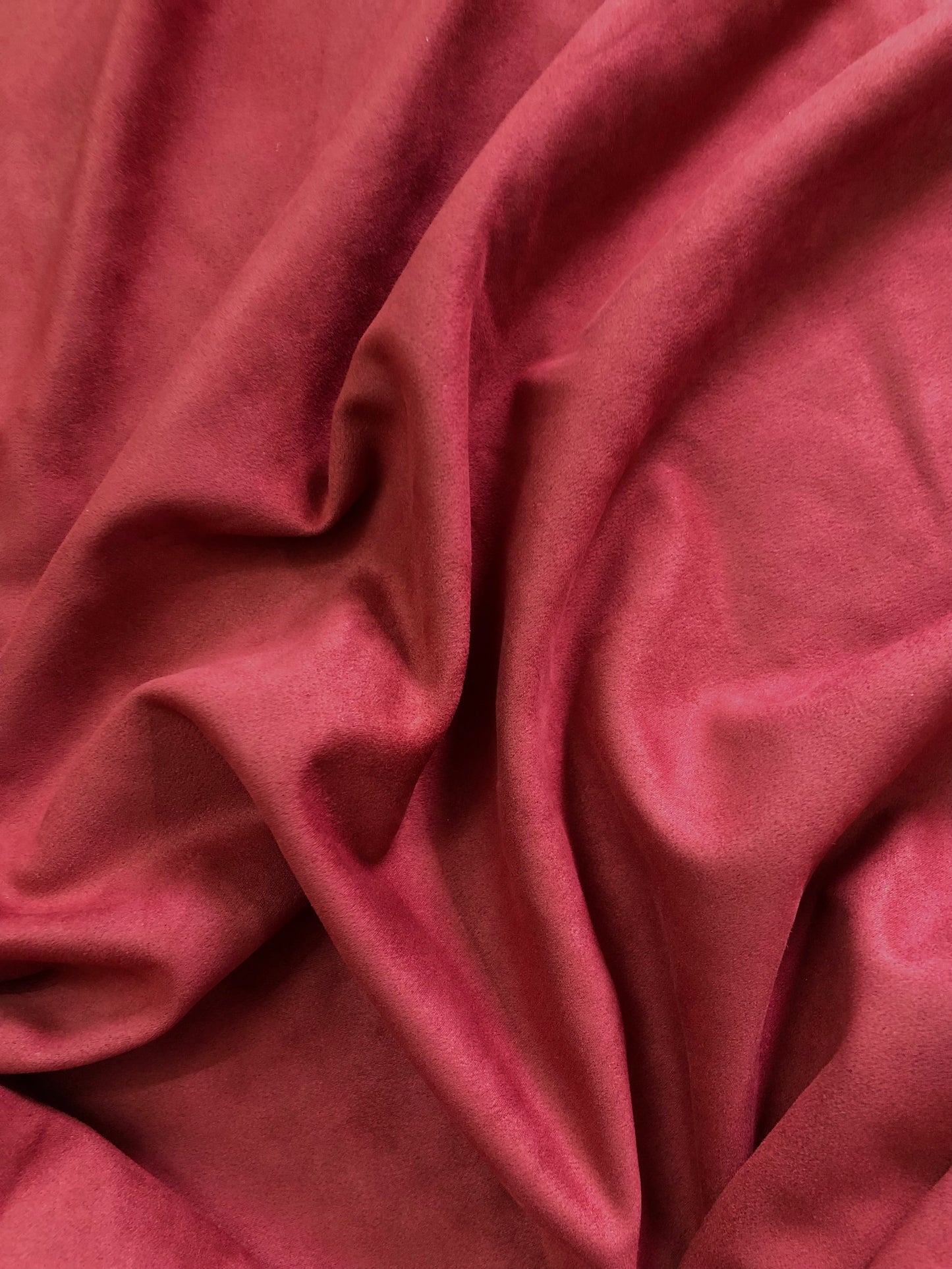 Rayon Suede Stretch Velvet fabric in Red Color, Multiple lengths will come in the continuous piece - VLTF02