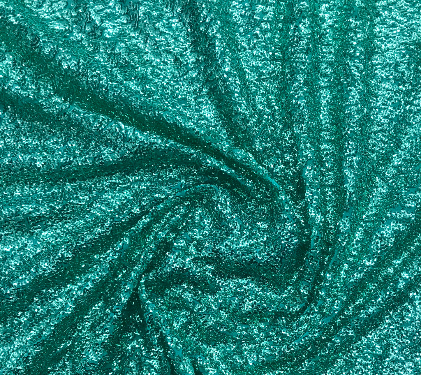 Embroidered Georgette Sequin Fabric in Tiffany color, Multiple lengths will come in the continuous piece -SQAF10