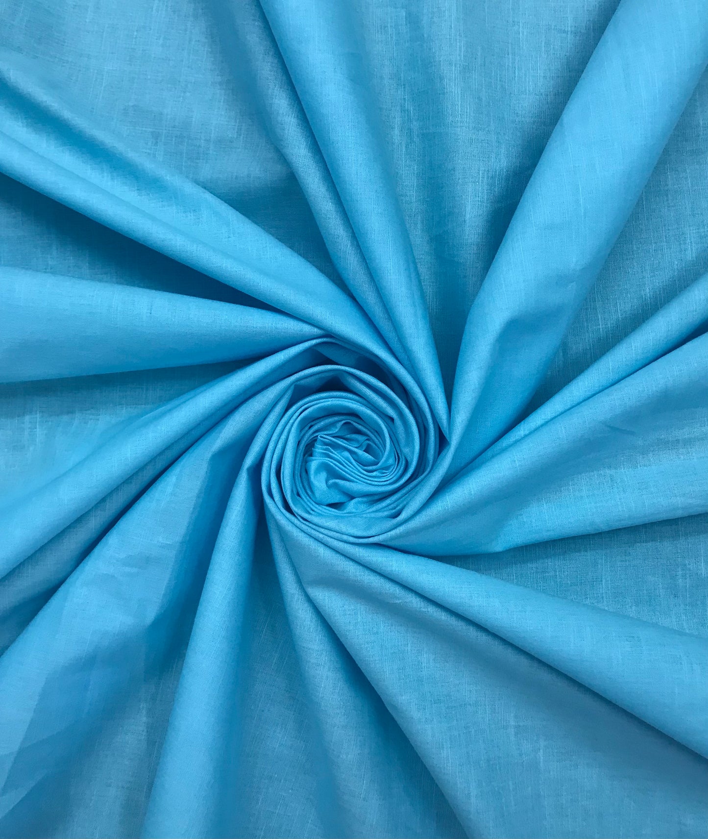 Pure Cotton fabric in Aqua Color, Multiple lengths will come in the continuous piece - COTF20