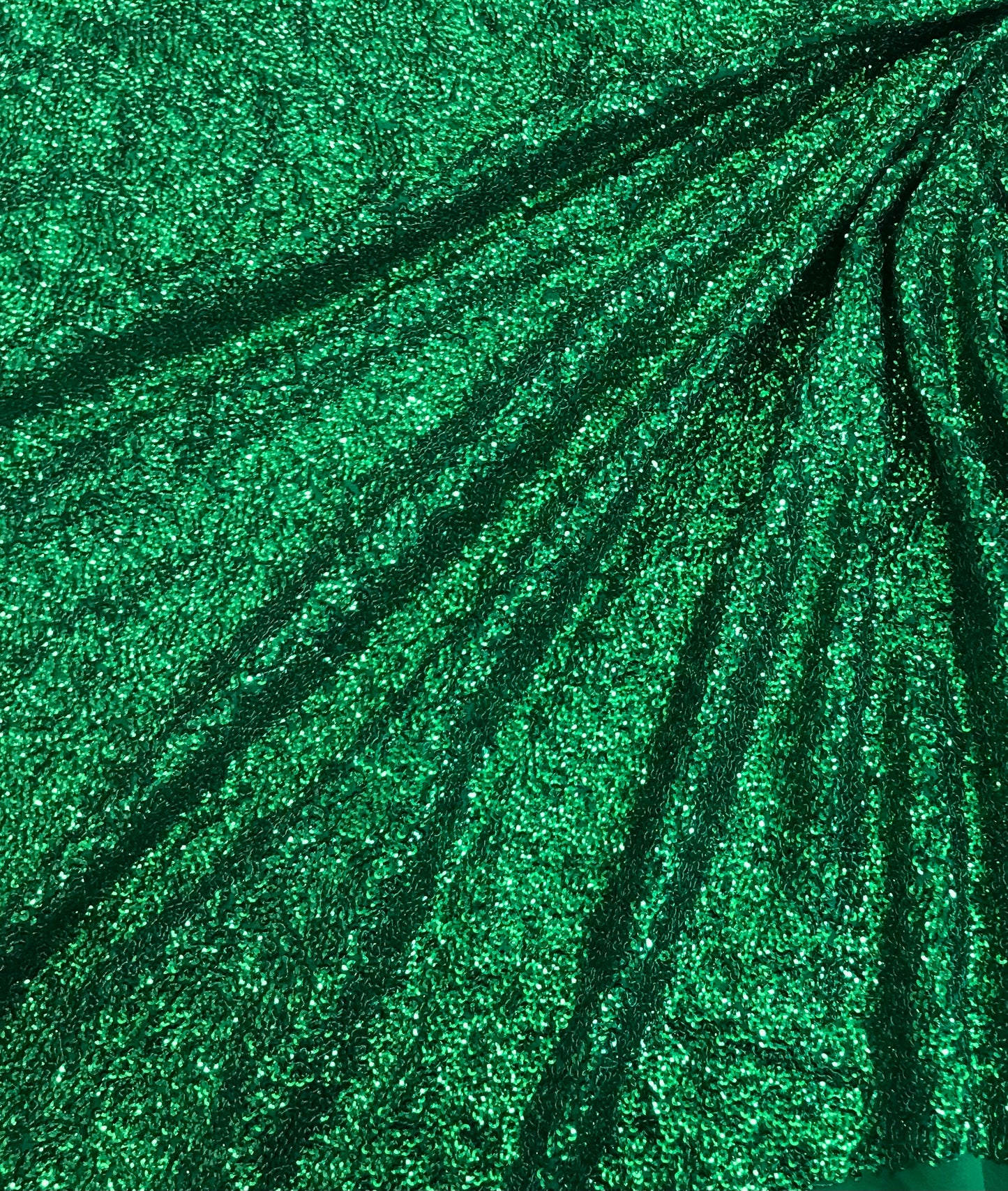 Embroidered Sequin Georgette Fabric in Green color, Multiple lengths will come in the continuous piece - SQAF16