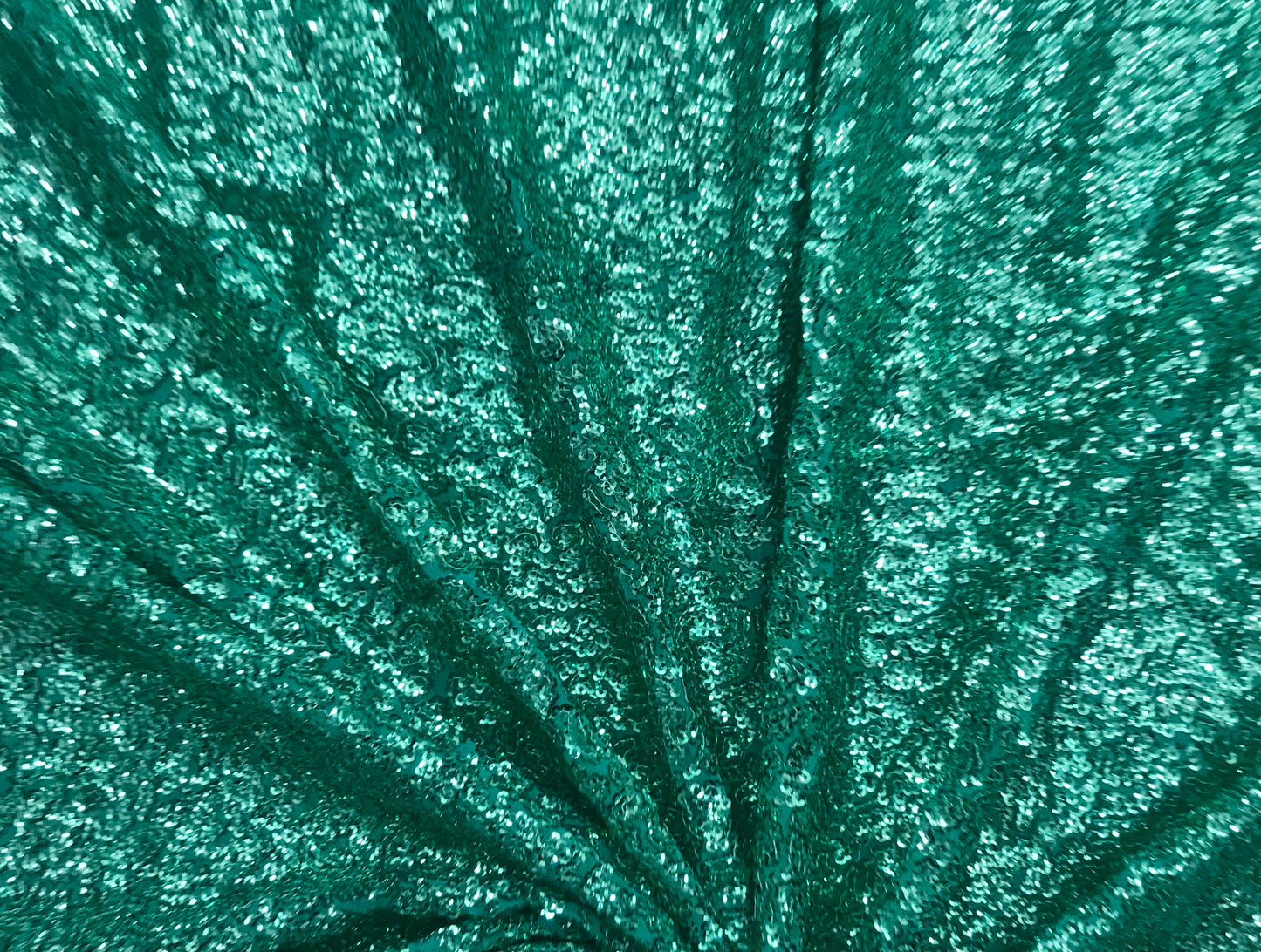 Embroidered Georgette Sequin Fabric in Tiffany color, Multiple lengths will come in the continuous piece -SQAF10