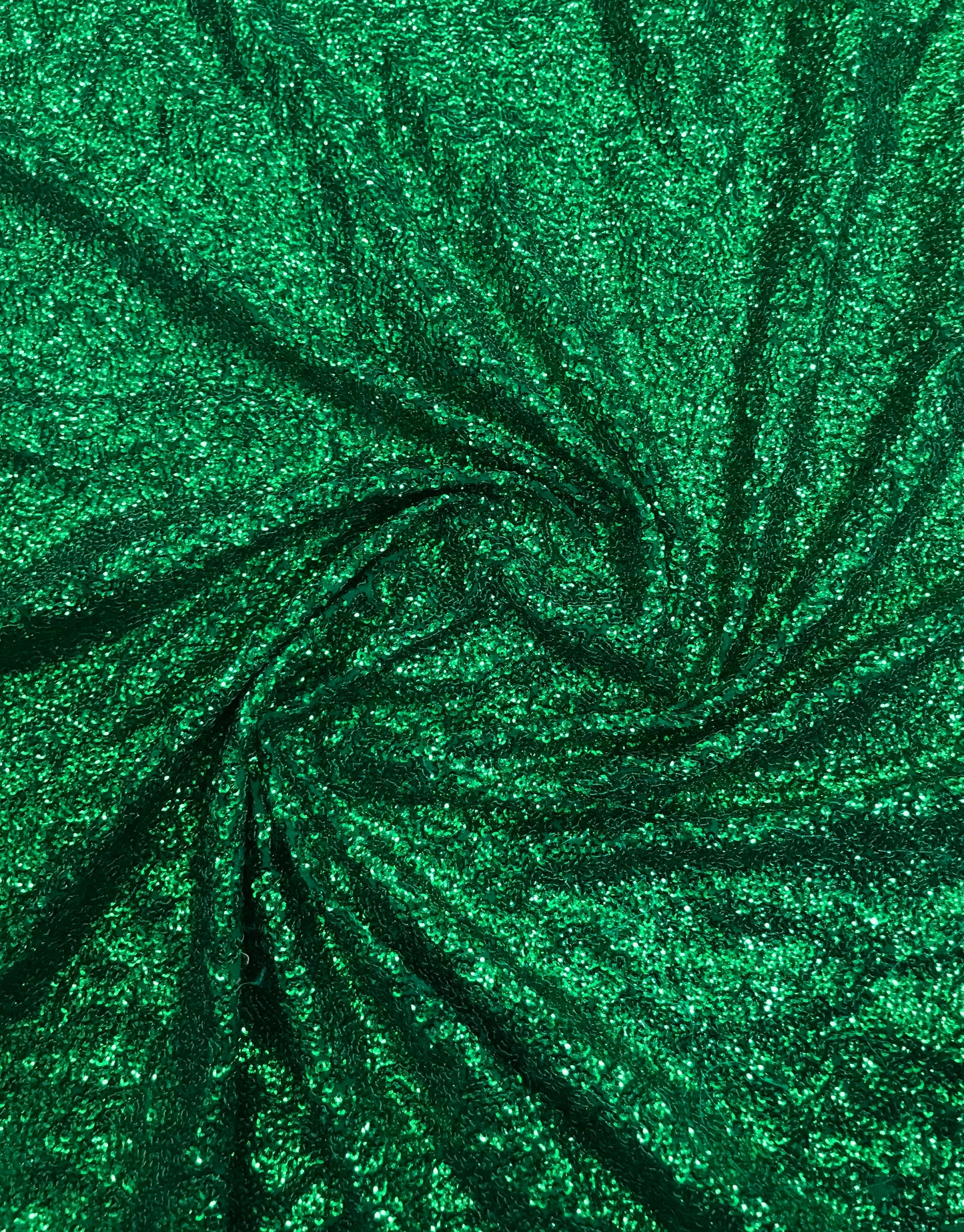 Embroidered Sequin Georgette Fabric in Green color, Multiple lengths will come in the continuous piece - SQAF16