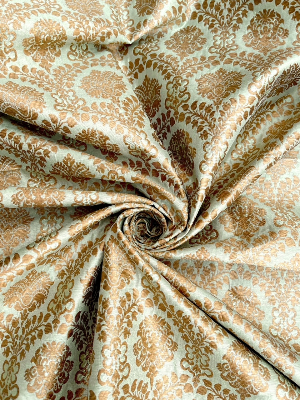 Brocade fabric by the yard  Jacquard damask fabric Gifts for her Wedding bridal fabric Brocade Indian Silk dress- NFAF844