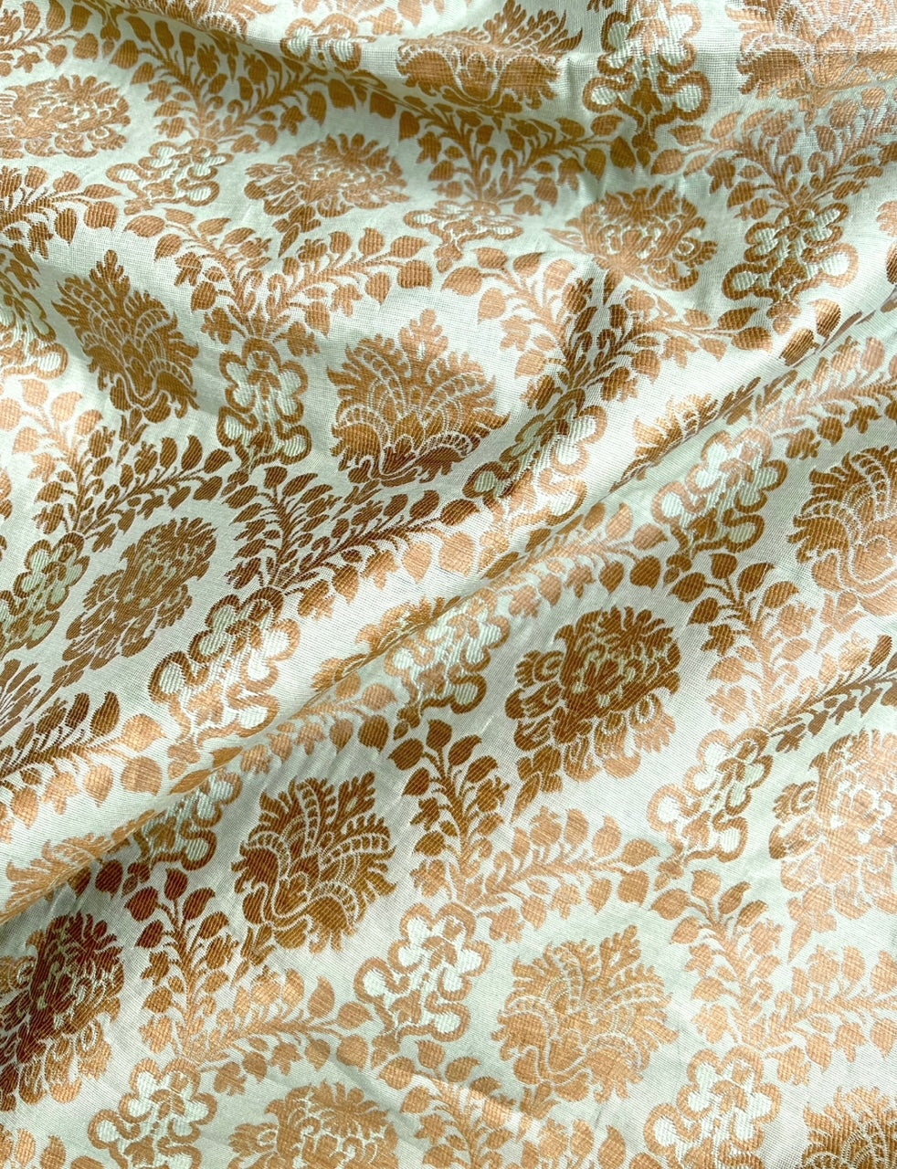 Brocade fabric by the yard  Jacquard damask fabric Gifts for her Wedding bridal fabric Brocade Indian Silk dress- NFAF844