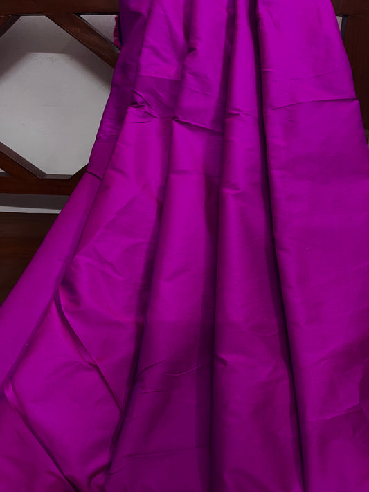 Purple Taffeta Fabric, Dress, Costume Apparel Fabric, Indian Poly Silk Fabric, Multiple yardage will come in a continuous length - TSF821