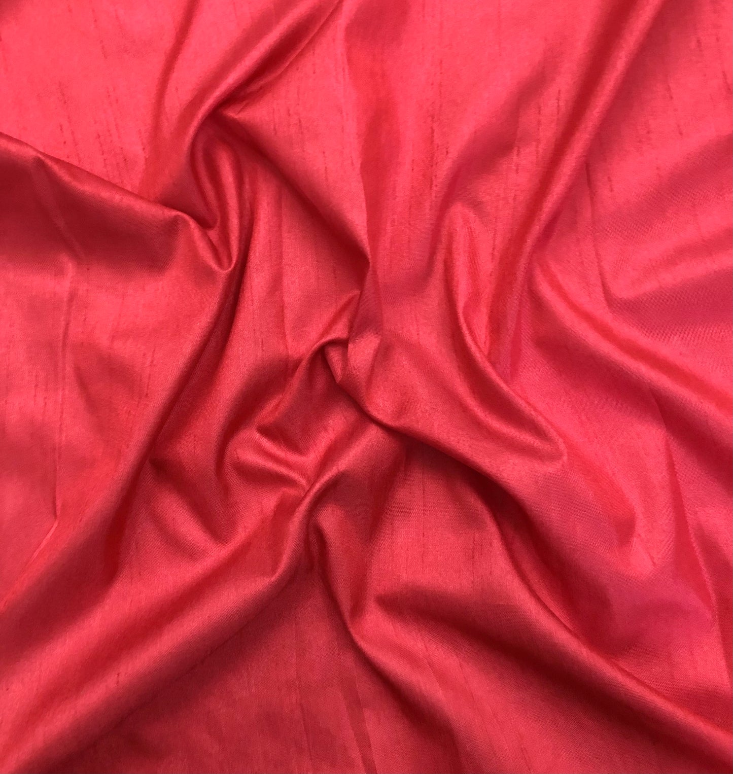 Red Poly Raw Silk Faux Dupion 100% Polyester Upholstery Fabric Bridal Craft Dress Quilting Material - TSF38