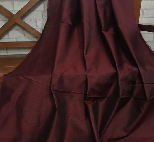 Burgundy Taffeta Fabric, Dress, Costume Apparel Fabric, Indian Poly Silk Fabric, Multiple yardage will come in a continuous length - TSF822