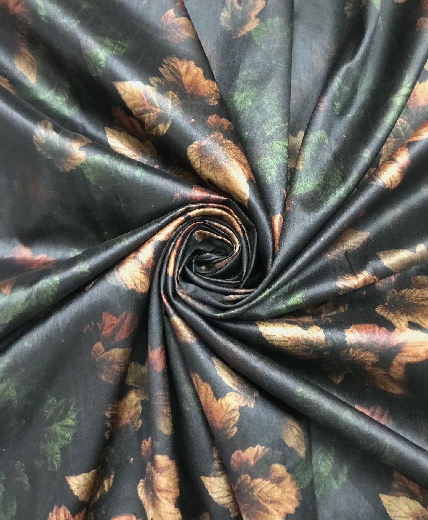 Black Viscose Tussar Silk fabric, Dress Apparel Fabric, Indian Wedding Fabric, Multiple lengths will come in the continuous piece - NF812