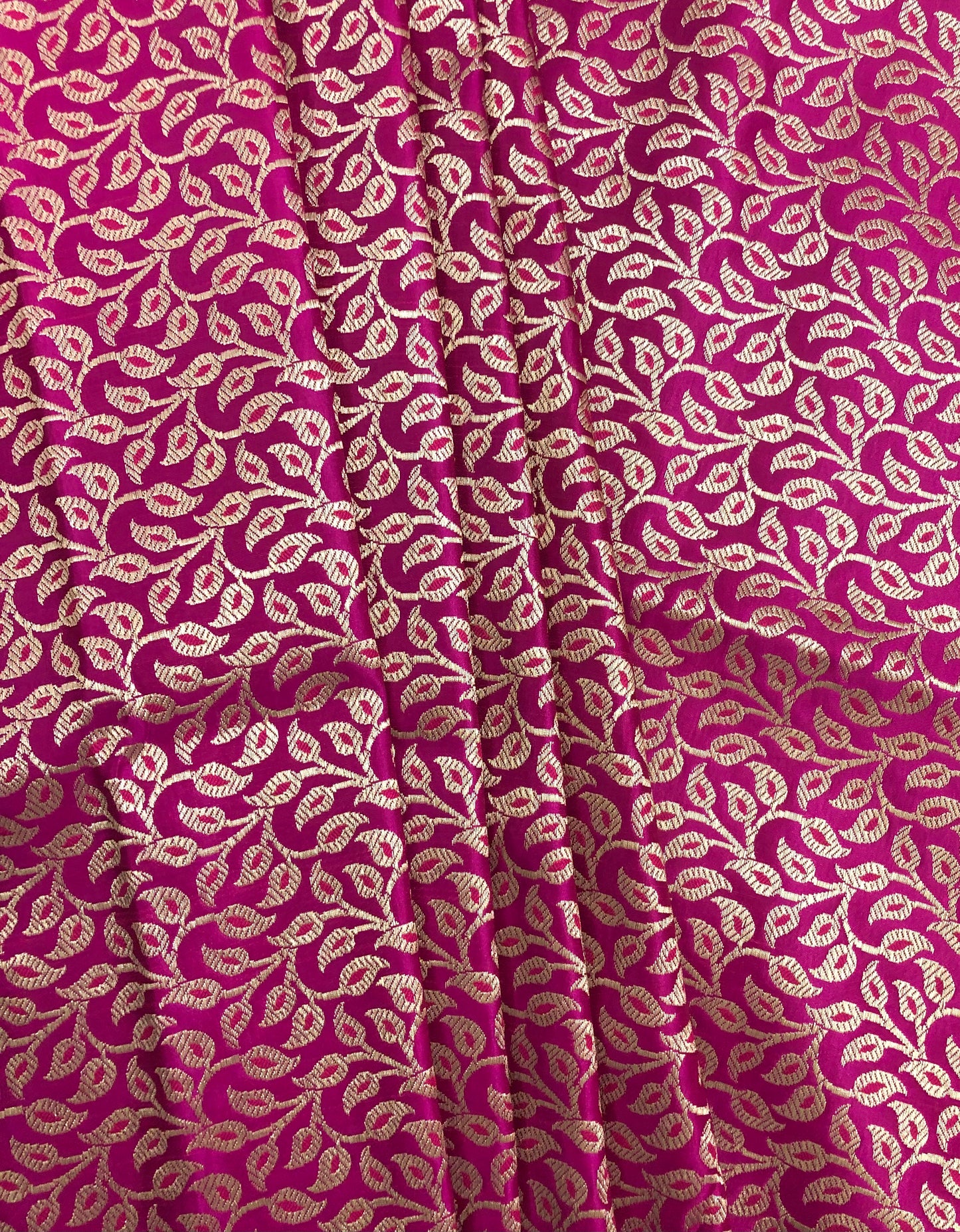 Indian Banarasi Brocade Pink and Gold color, Multiple lengths will come in the continuous piece - NF634