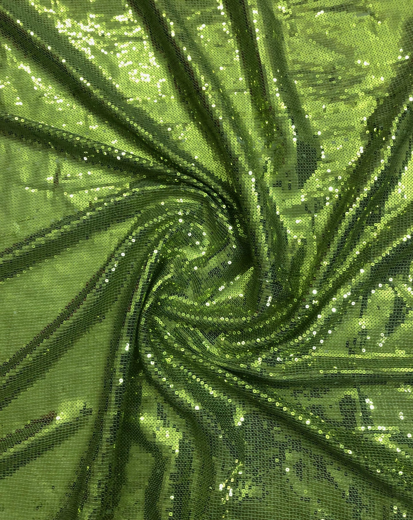 Green Sequin Georgette Fabric,  Sequin Embroidery Fabric, Multiple yardage will come in the Continuous length SQAF853