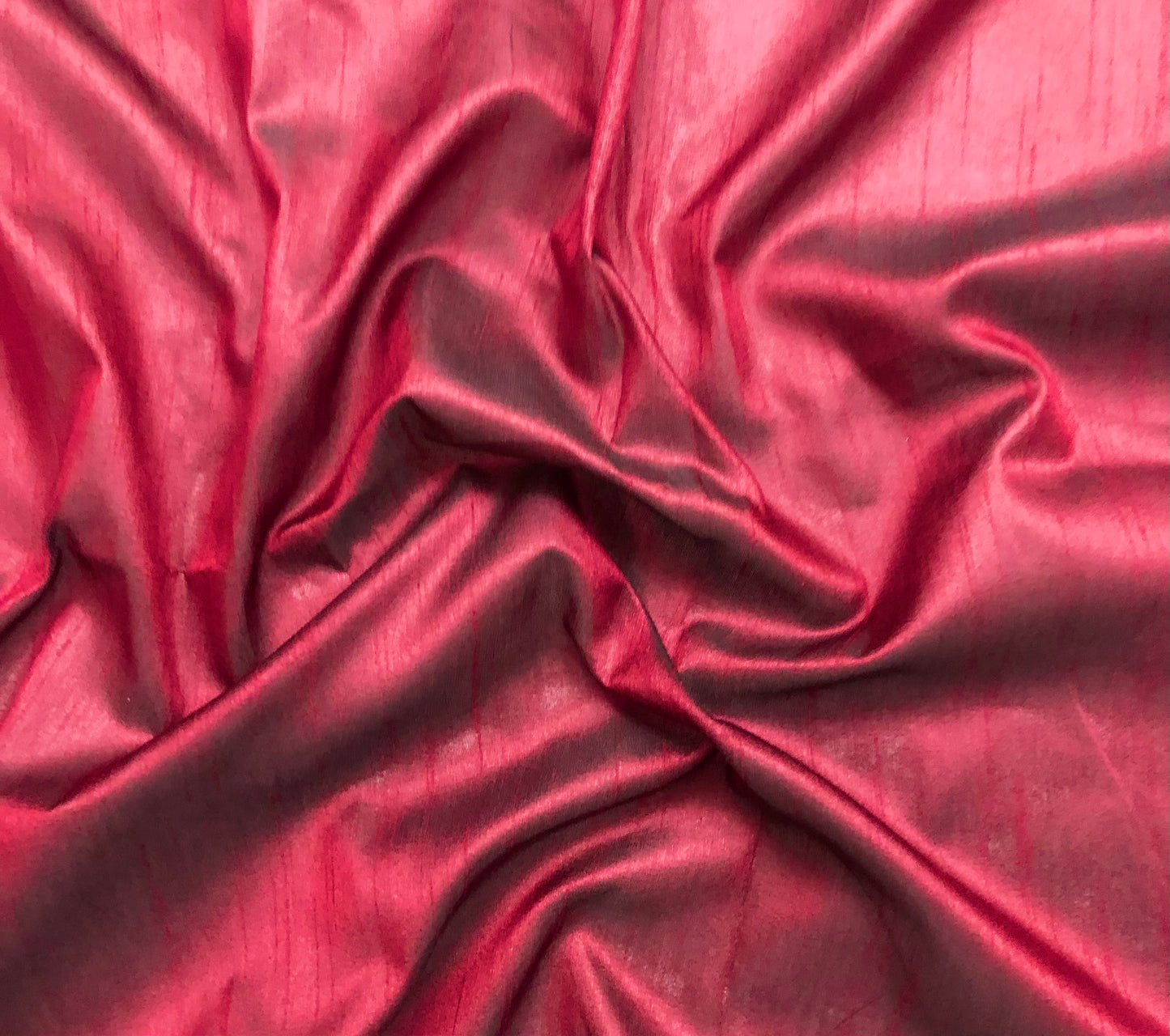 Burgundy Poly Raw Silk Faux Dupion 100% Polyester Upholstery Fabric Bridal Craft Dress Quilting Material - TSF47