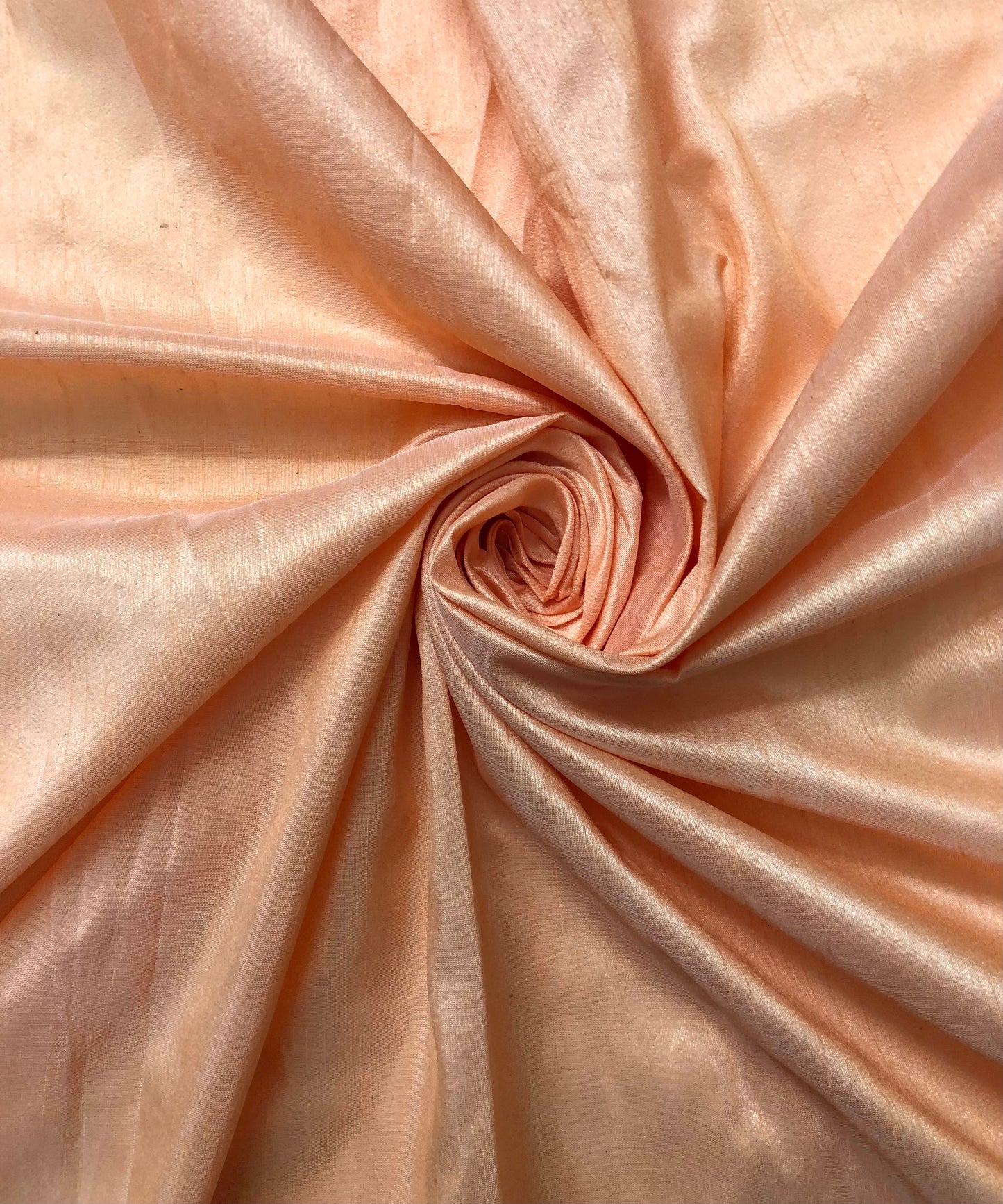 Peach Poly Silk Fabric, Handloom Art Silk Fabric, Multiple lengths will come in the continuous piece - TSF37