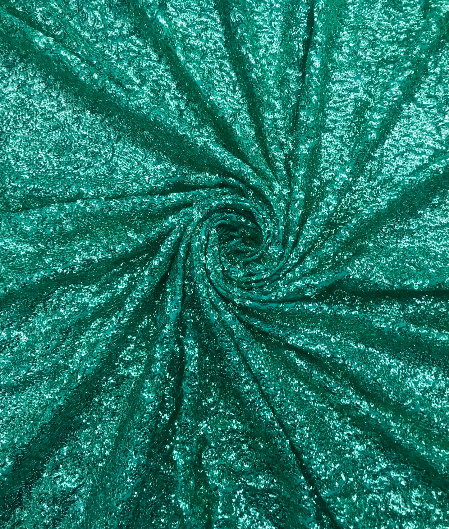 Embroidered Georgette Sequin Fabric in Tiffany color, Multiple lengths will come in the continuous piece -SQAF10