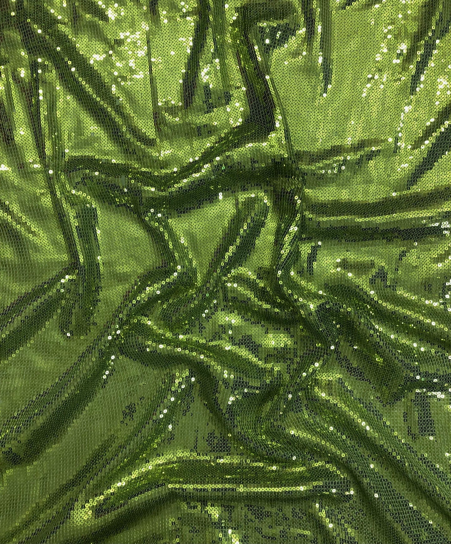 Green Sequin Georgette Fabric,  Sequin Embroidery Fabric, Multiple yardage will come in the Continuous length SQAF853