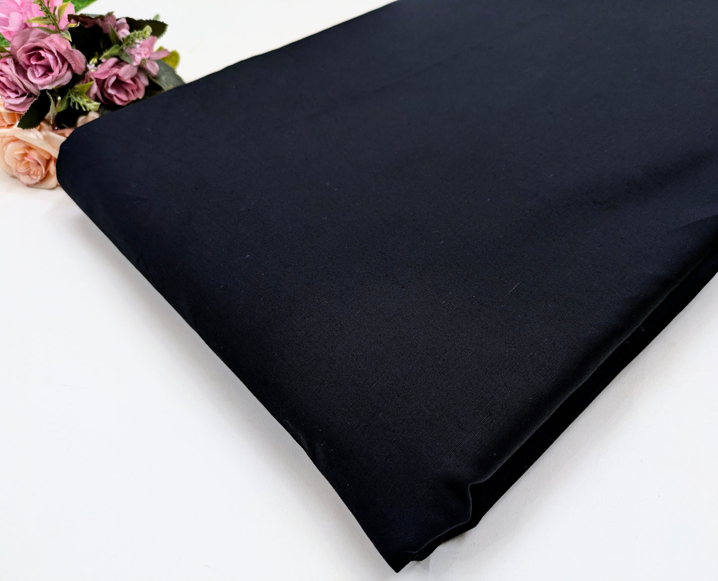 Black cotton fabric, Wedding dress, Indian fabric, Quilting fabric, Upholstery fabric,  Home décor fabric, Linen fabric - COTF18