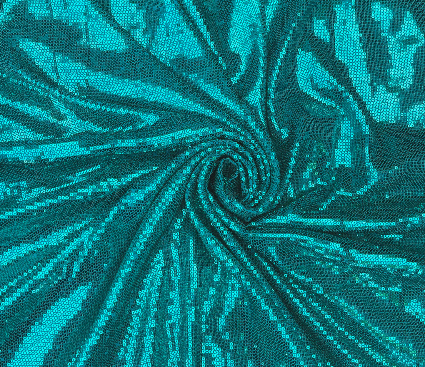 Teal Sequin Georgette Fabric,  Sequin Embroidery Fabric, Multiple lengths will come in the continuous piece - SQAF513